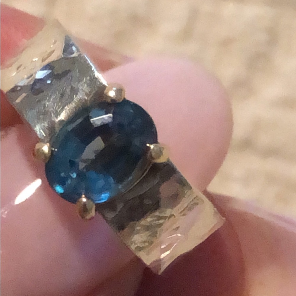 James Avery Blue Topaz Ring Sz 8